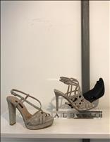 sandali glitterati con strisce