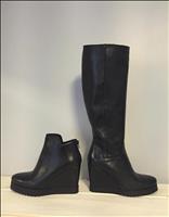 Stivale e Stivaletto in Pelle con Zeppa